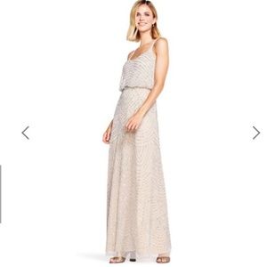 Adrianna Papell Art Deco Beaded Blouson Gown